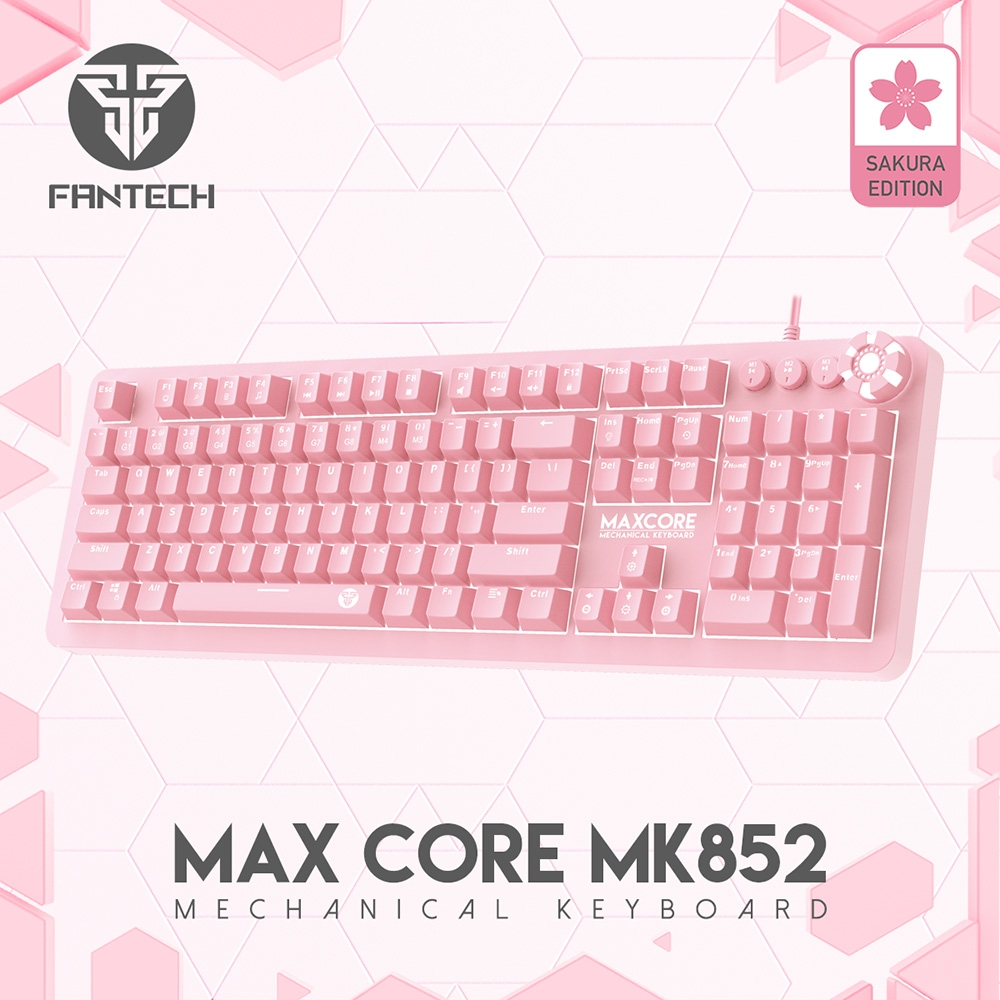 Fantech Mk852 Wired Mechanical Keyboard Pink