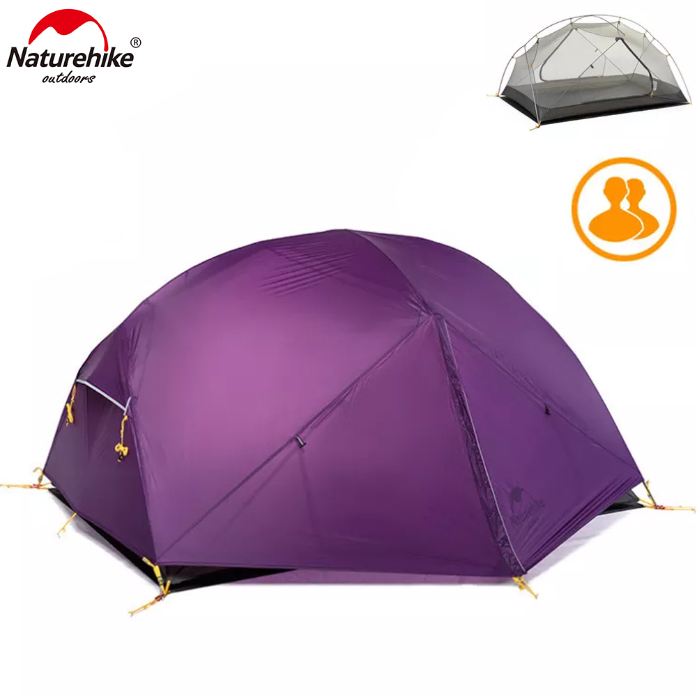 Naturehike Mongar 2 Camping Tent Double Layer Waterproof 3 Season Tent For 2 Person Nh17t007-m