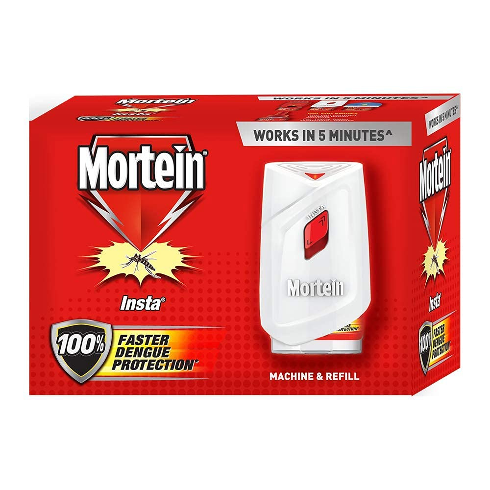 Mortein Insta5 Mosquito Repellent | Combo Pack - Machine + 1 Refill (45ml) |100% Protection from Dengue Mosquitoes