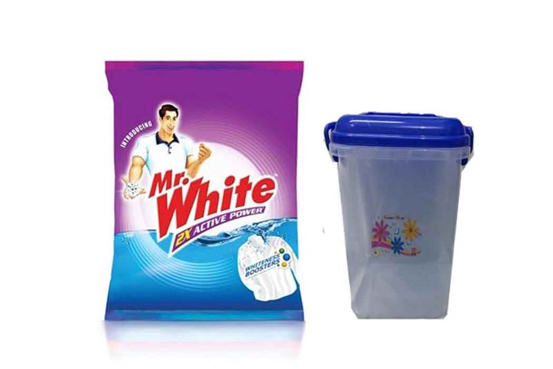Mr white Detergent (Bucket 3kg Free)