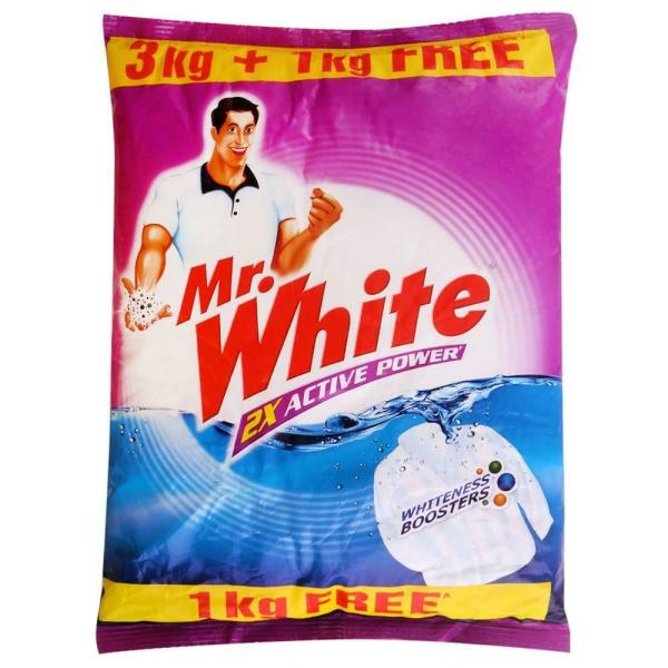 Mr. White Detergent Powder 3 kg (Get 1 kg Free)