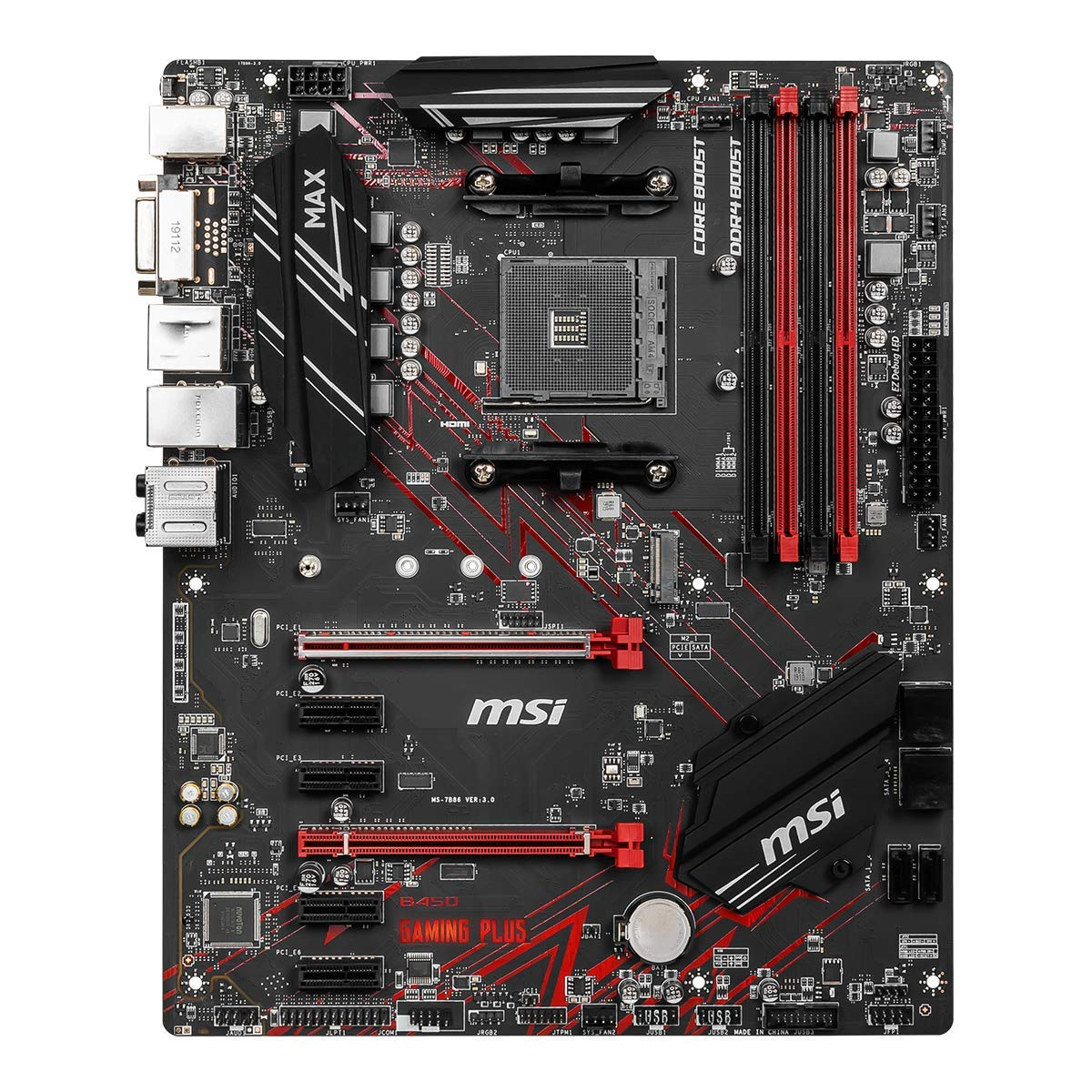 MSI B450 Gaming Plus - MAXATX Gaming Motherboard Socket AM4 DDR4