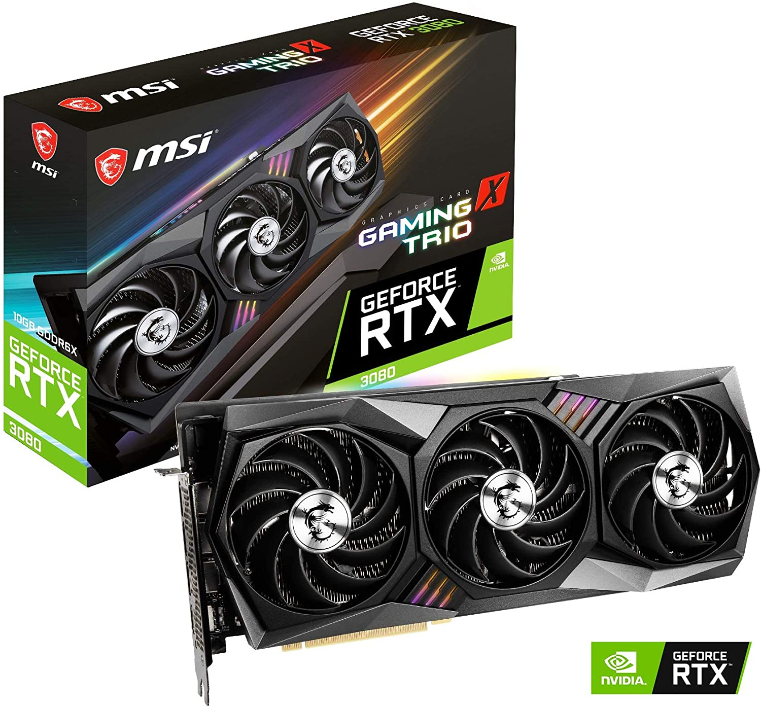 MSI GeForce RTX 3080 GAMING X TRIO 10G - NEW NVidia RTX 3000 Series Graphic Cards