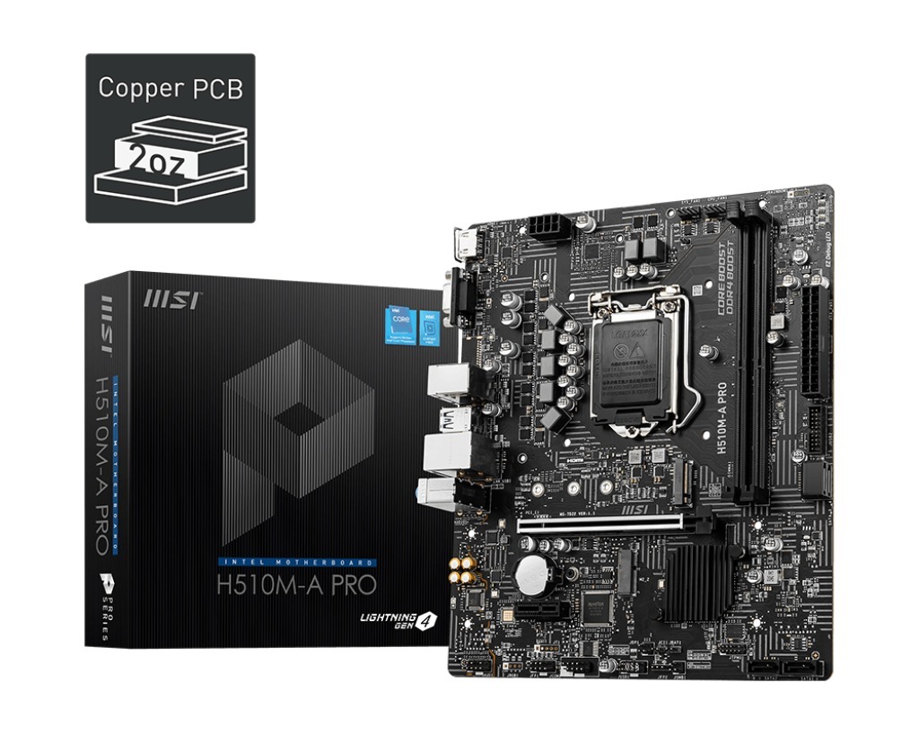 Msi H510M A Pro - Motherboard For Intel 10th Generation Processors LGA 1200