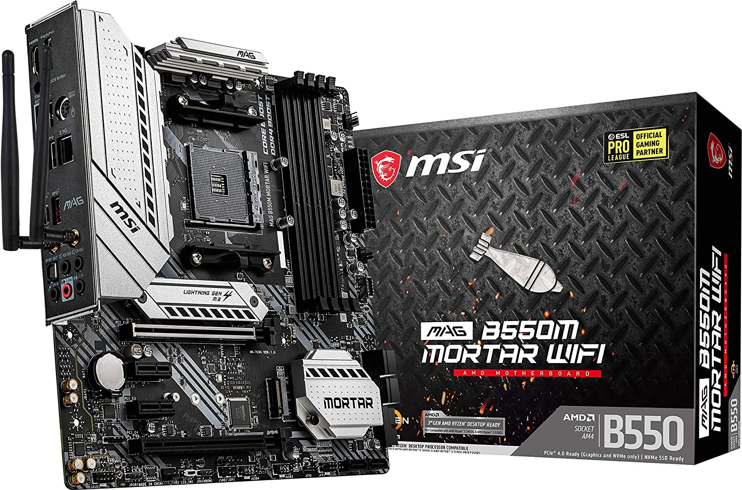 MSI MAG B550M Mortar WiFi Gaming - Motherboards for AMD Ryzen Processor
