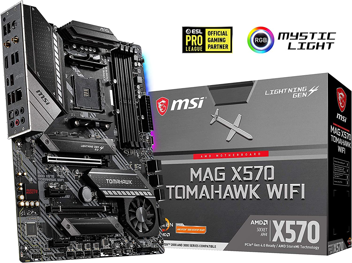 Msi Mag X570 Tomahawk Wifi Motherboard for Amd Ryzen 1st, 2nd and 3rd Generation Processor