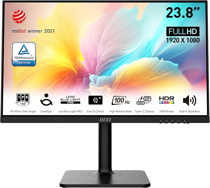 MSI Modern MD2412P - 24" Monitor IPS Panel 1920 x 1080 FHD