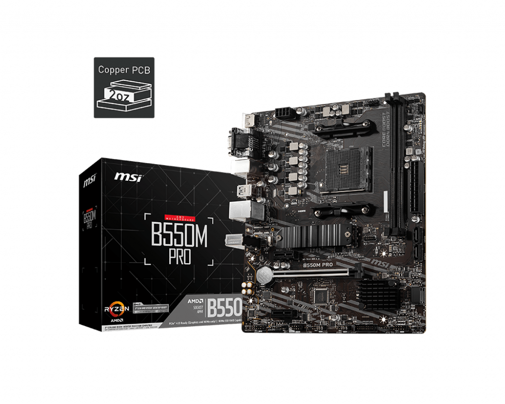 MSI B550M-A PRO ProSeries Motherboards for AMD Ryzen Processor