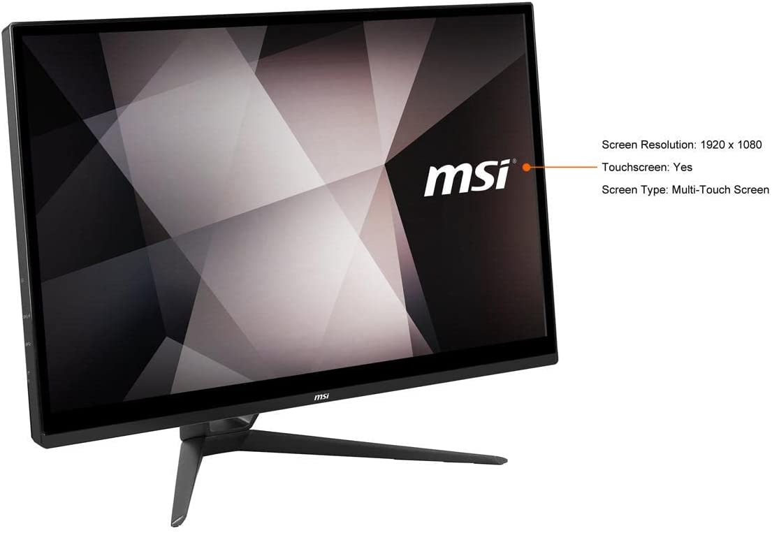 Msi Pro 22xt 10m (ms-acd3) - Msi Aio Pc (All-inone Pc) 21.5" FHD IPS-Grade LED Touchscreen w/HDMI-in, Intel Pentium G6400, 4GB Memory, 128GB SSD, WiFi 5, BT 4.2, USB Type-C, Windows 10 PRO