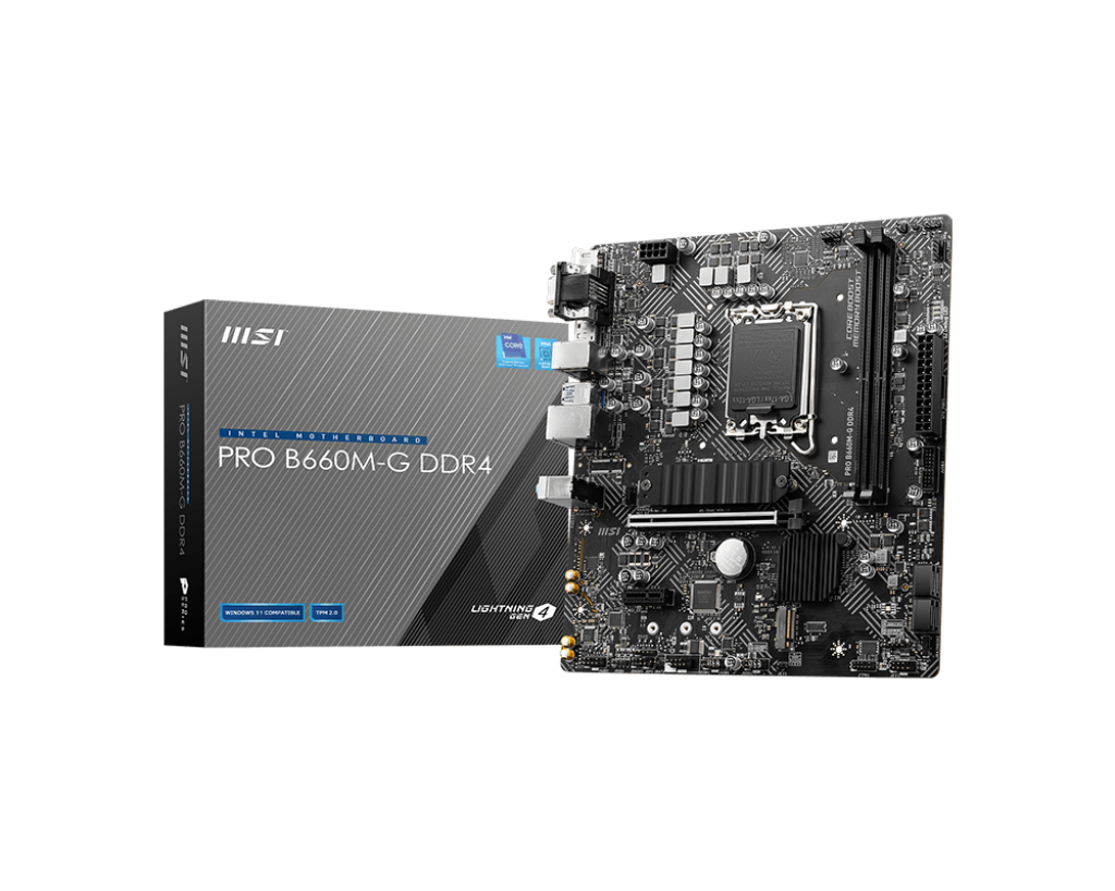 MSI PRO B660M-G DDR4 Motherboard For Intel 12th Generation Processors LGA 1700