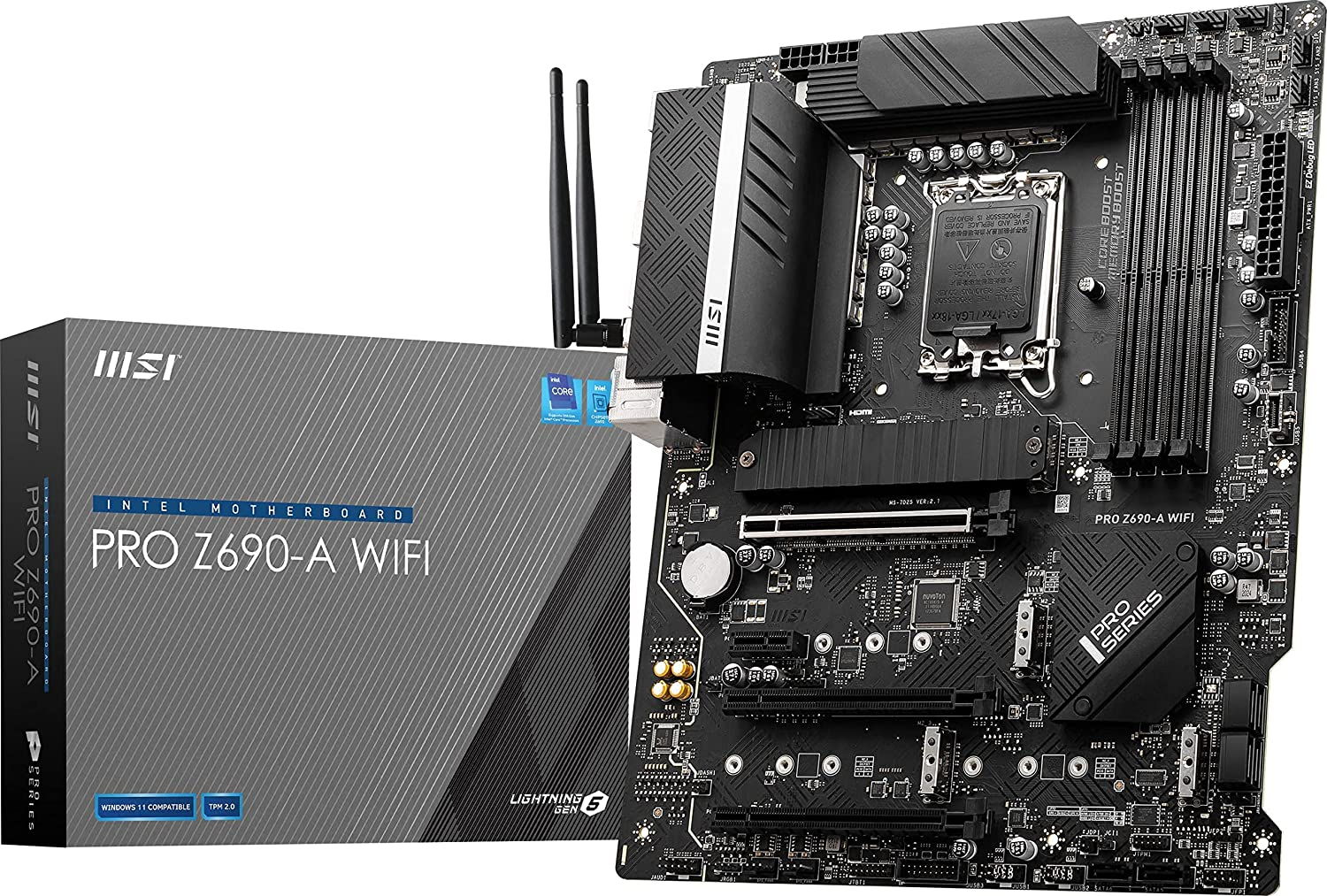 Msi Pro Z690-A Wi Fi DDR5 - Pro Series Motherboard ATX, 12th Gen Intel Core, LGA 1700 Socket, DDR5, PCIe 5, 2.5G LAN, M.2 Slots, Wi-Fi 6E