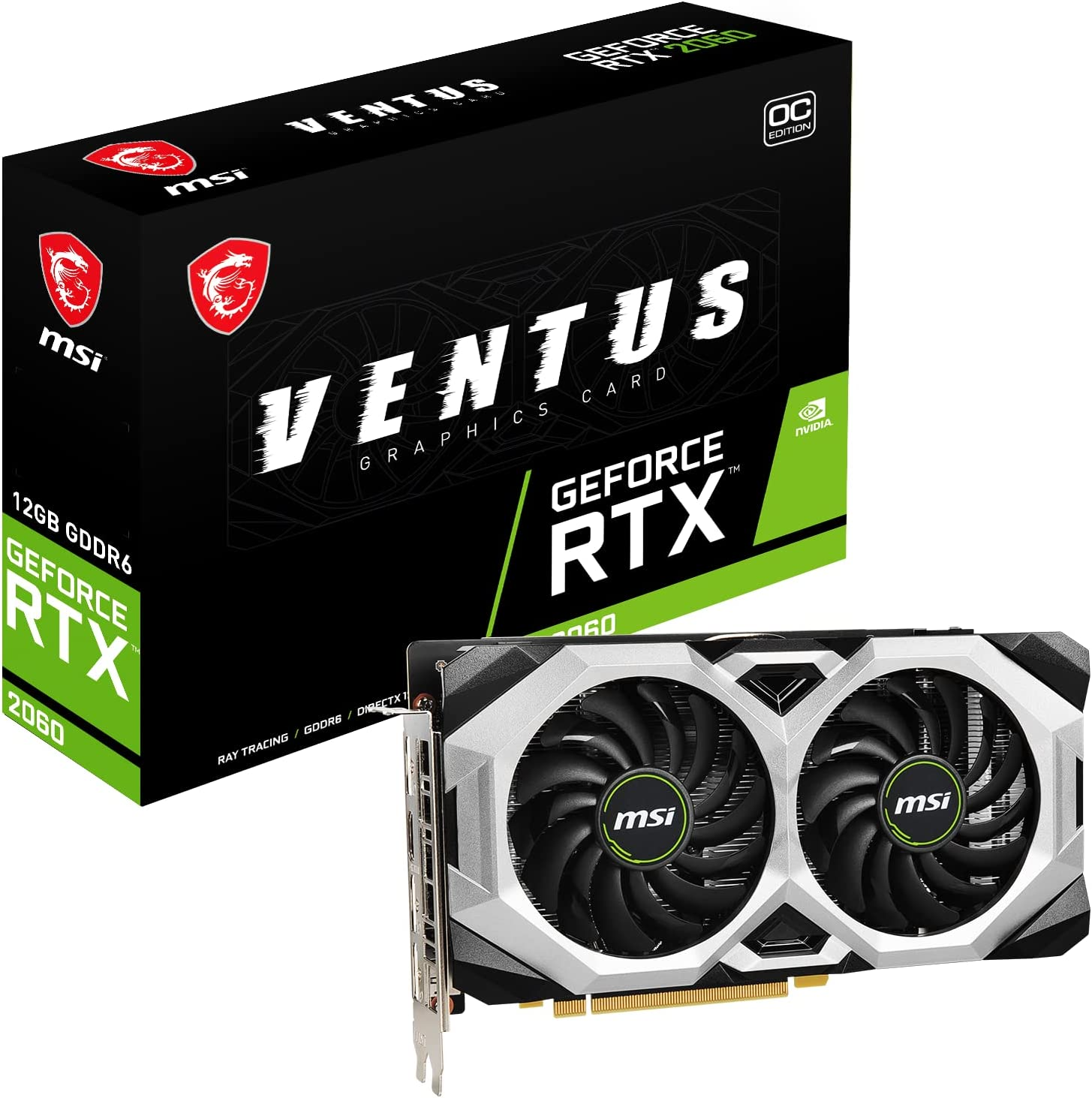 MSI GeForce RTX™ 2060 VENTUS 12G OC - NVidia RTX 2000 Series Graphic Cards