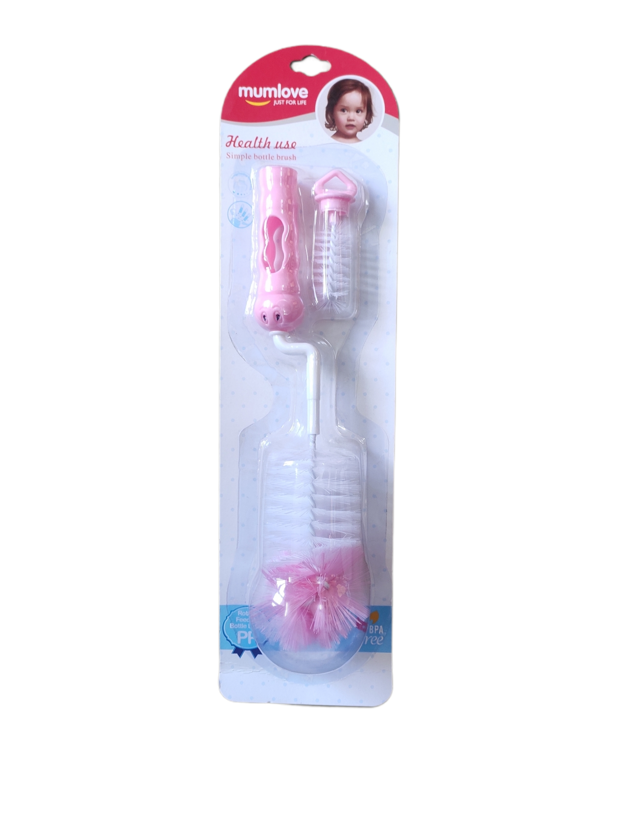Mumlove Standard Baby Bottle Brush 601 Pink