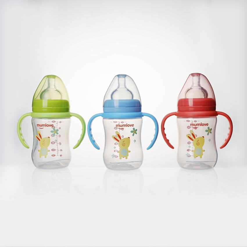 Mumlove Wide Neck PP Baby Bottle With Handle 180ml BPA Free B6060-H