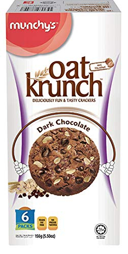 Munchy's Dark Chocolate with Hazelnut Oat Krunch Crackers, 156g