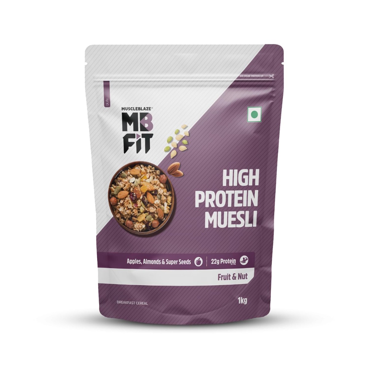 MuscleBlaze High Protein Muesli Fruits & Nut – 1 kg