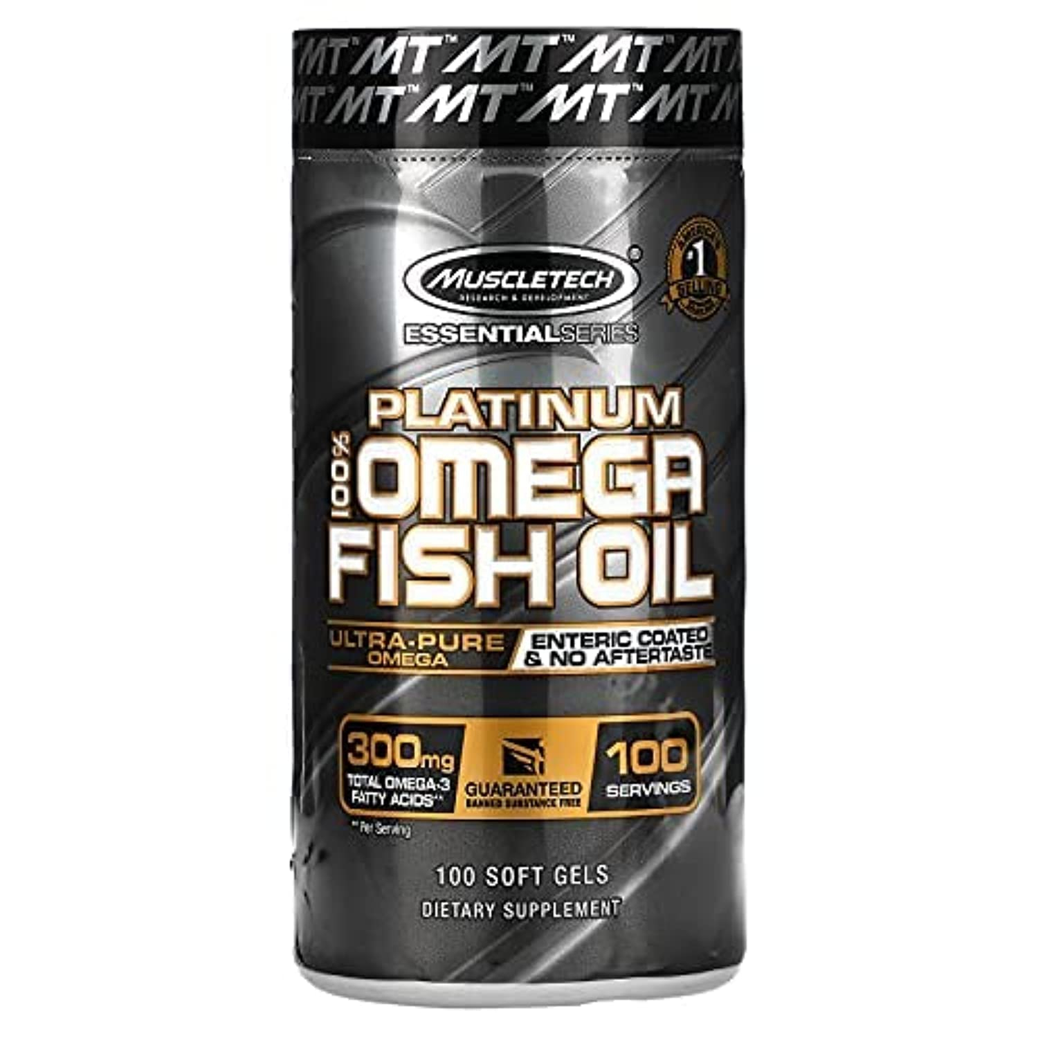 MuscleTech Platinum 100% Omega Fish Oil – 100 Softgels
