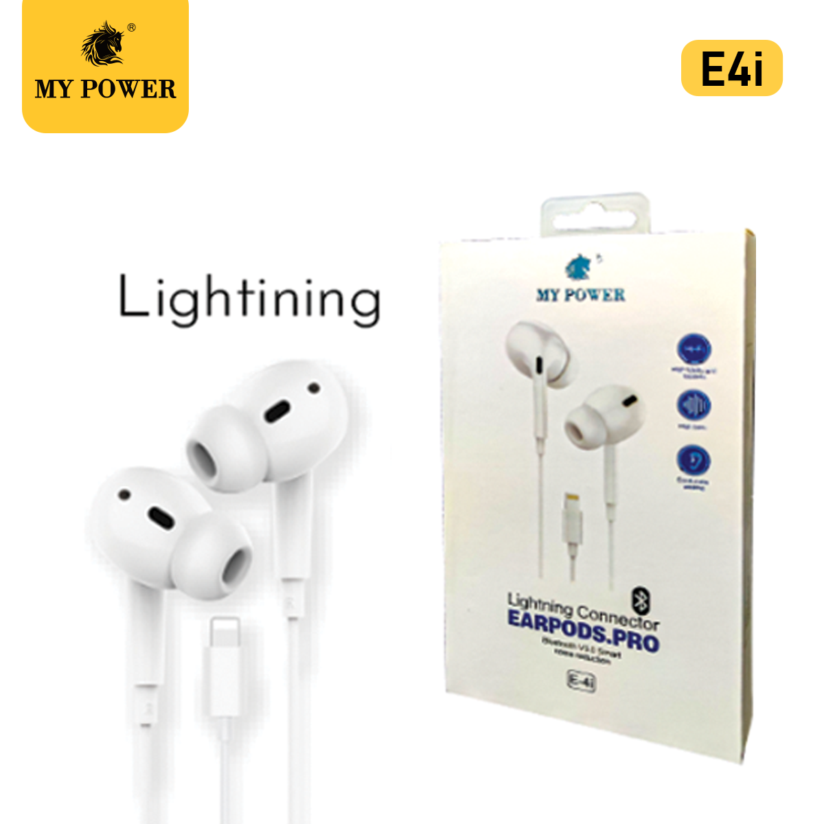 My Power Lightning Jack iPhone Earphone E4i