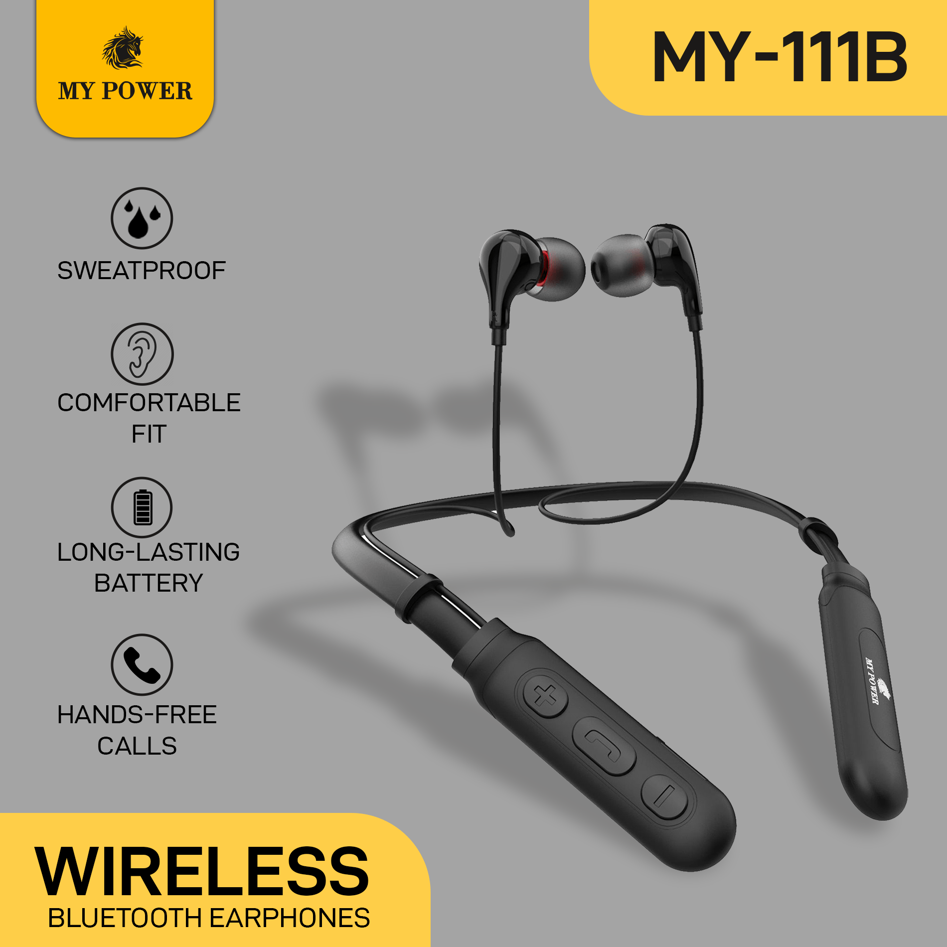 My Power Neckband Bluetooth Earphone My-111B
