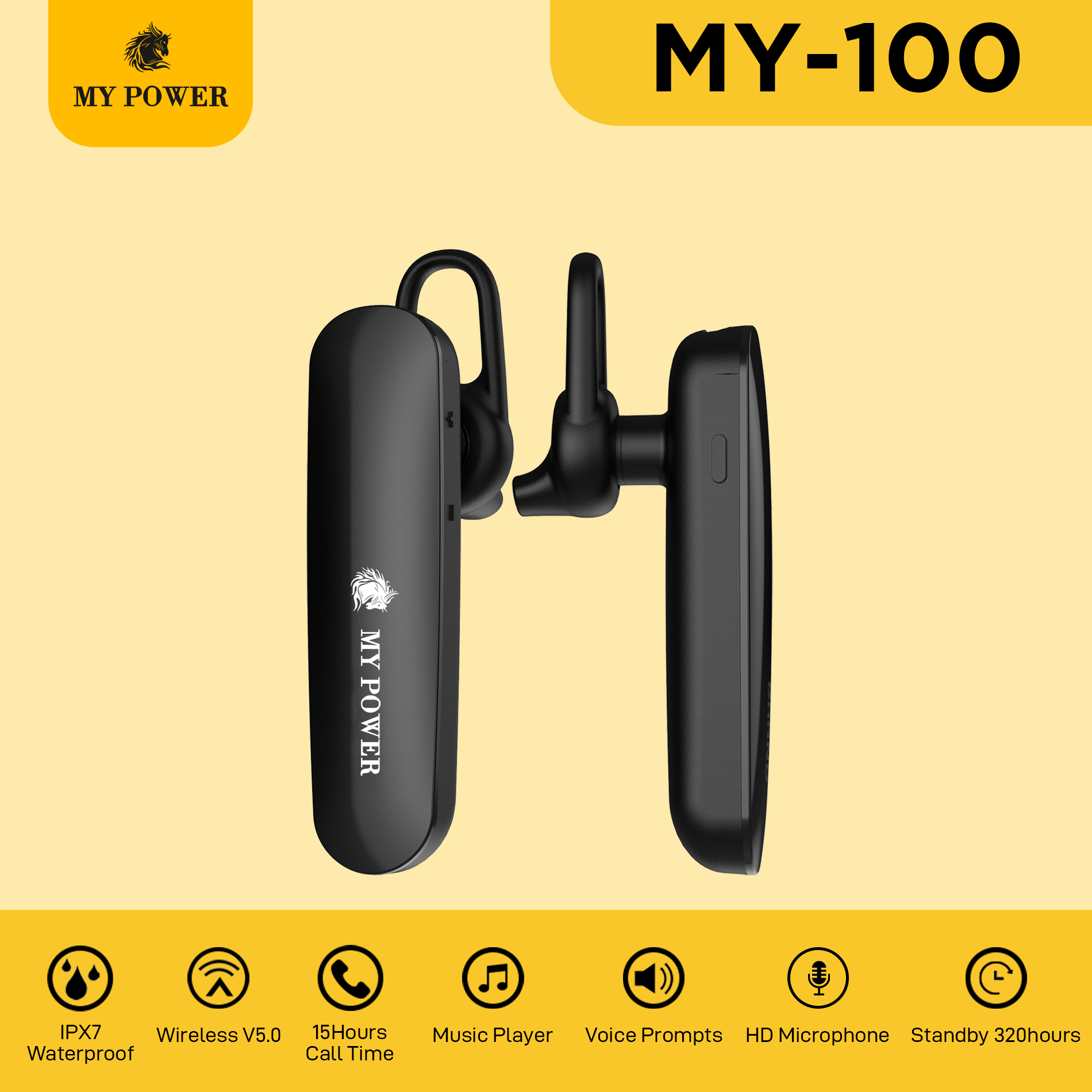 My Power Bluetooth Side Earphone MY-100