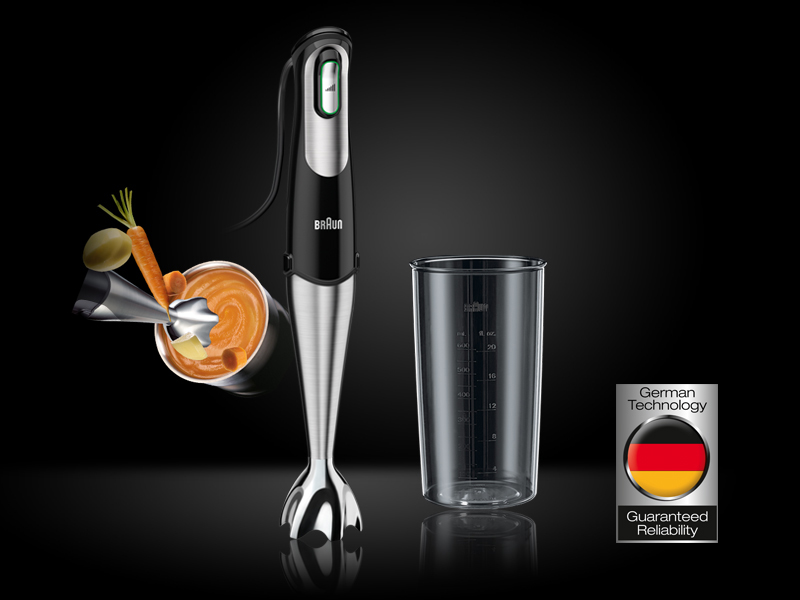 Braun Multiquick 7 MQ700 Soup Hand Blender Black/Stainless steel