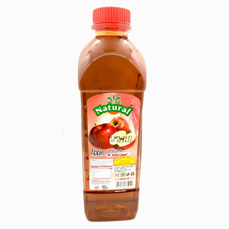 Natural Apple No Sugar Added Juice Drink 1Ltr