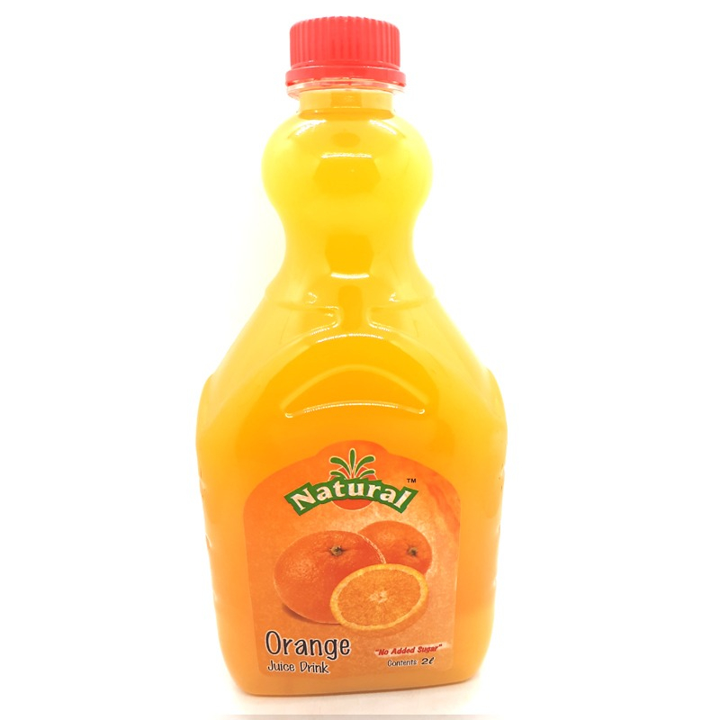 Natural Orange No Sugar Added Juice Drink 2Ltr