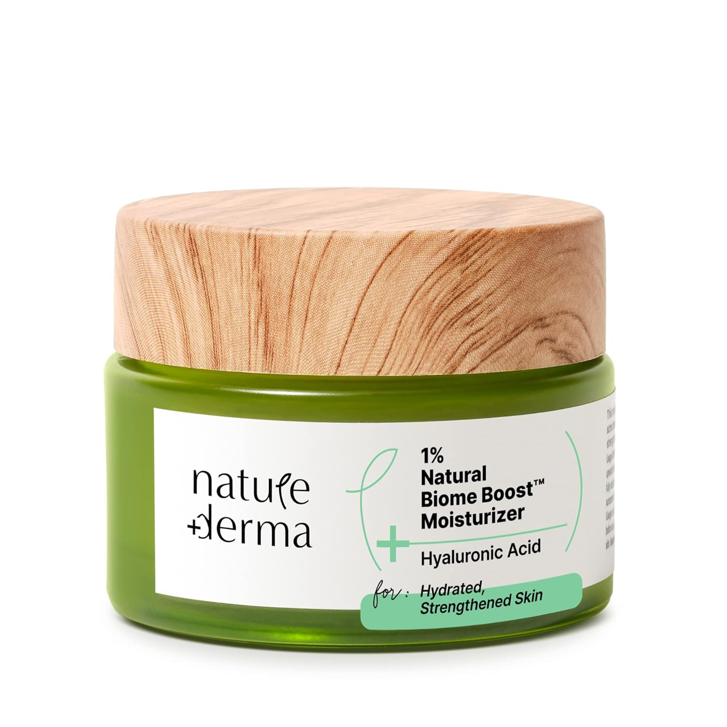 Nature Derma 1% Natural Biome-Boost™ Moisturizer with Hyaluronic Acid | Instant Hydration | Helps Reduce Dullness, Fine Lines and Wrinkles | Hydrated, Strengthened Skin | 50ml | Dermatologically Tested