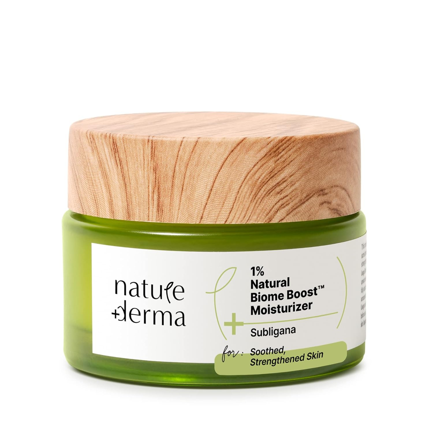 Nature Derma 1% Natural Biome-Boost™ Moisturizer with Subligana | Helps Reduce Acne and Blemishes| For Soothed, Strengthened Skin | 50ml | Dermatologically Tested