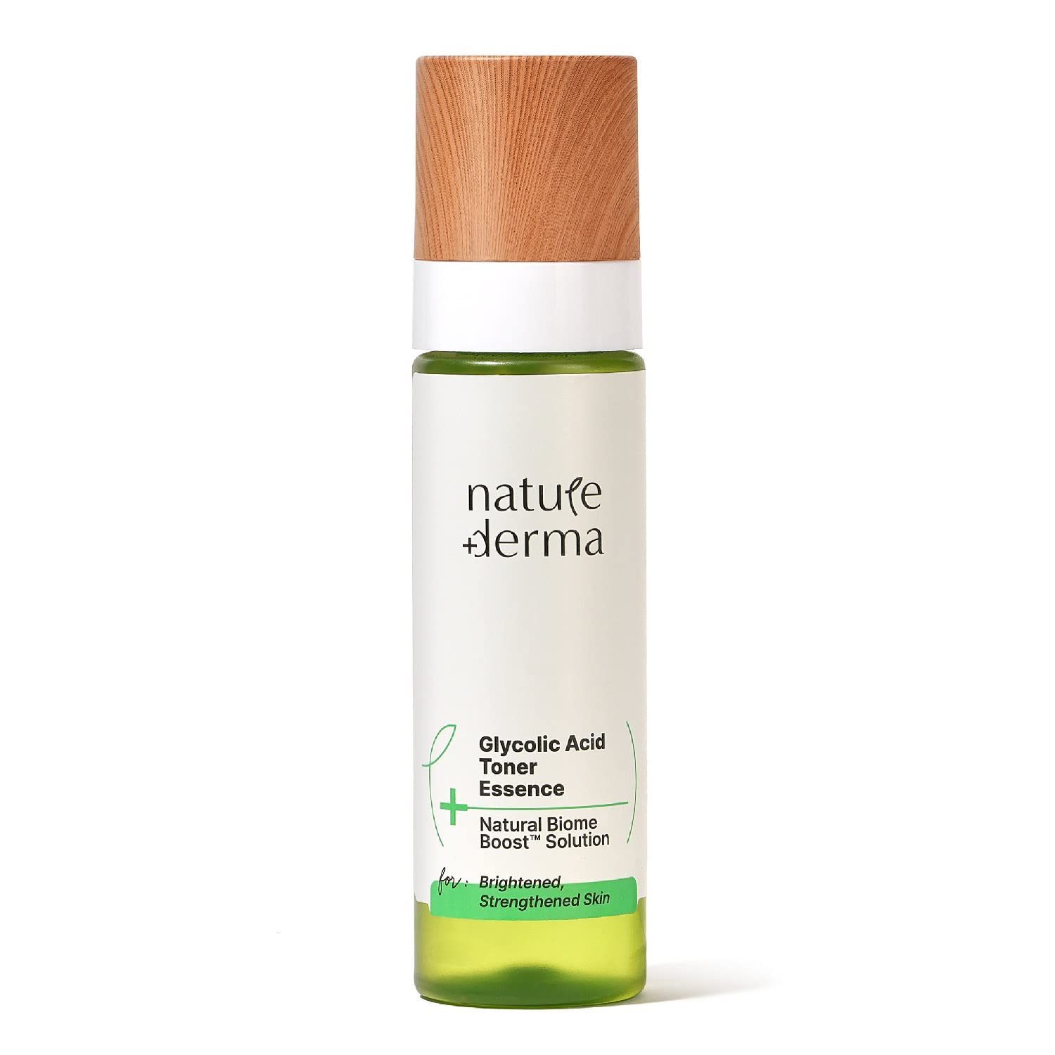 Nature Derma Glycolic Acid Toner Essence with Natural Biome-Boost™ | Reduces Pores & Evens Skin Tone, Removes Dead Skin | Brightened, Strengthened Skin | 100ml | Dermatologically Tested