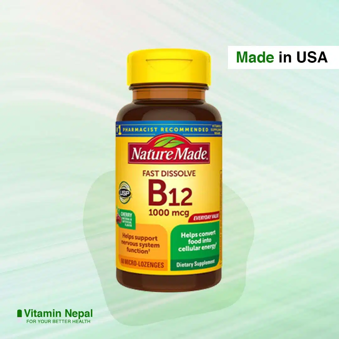 Nature Made Fast Dissolve Vitamin B12 1000 mcg – 60 Tablets