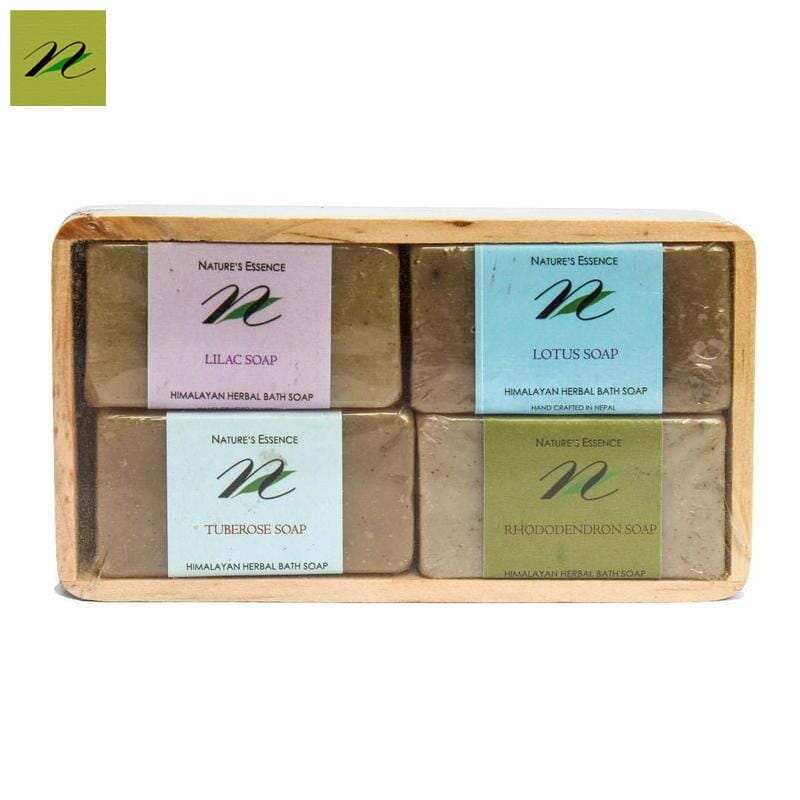 Nature's Essence Himalayan Herbal Bath Soap Set - Flower Line(25 Gm soap- Lotus, Lilac, Tuberose, Rhododendron)