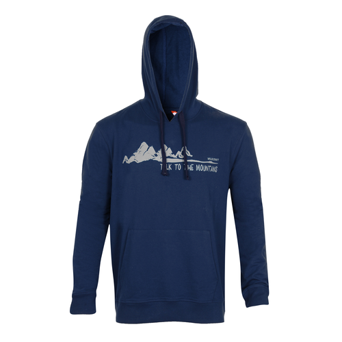 Wildcraft Men's Hooded Sweatshirt for Winter-Navy Blue-XL