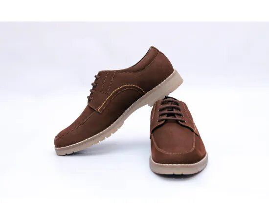 NECO Classic Brown Genuine Leather Lace-up Shoes For Men's