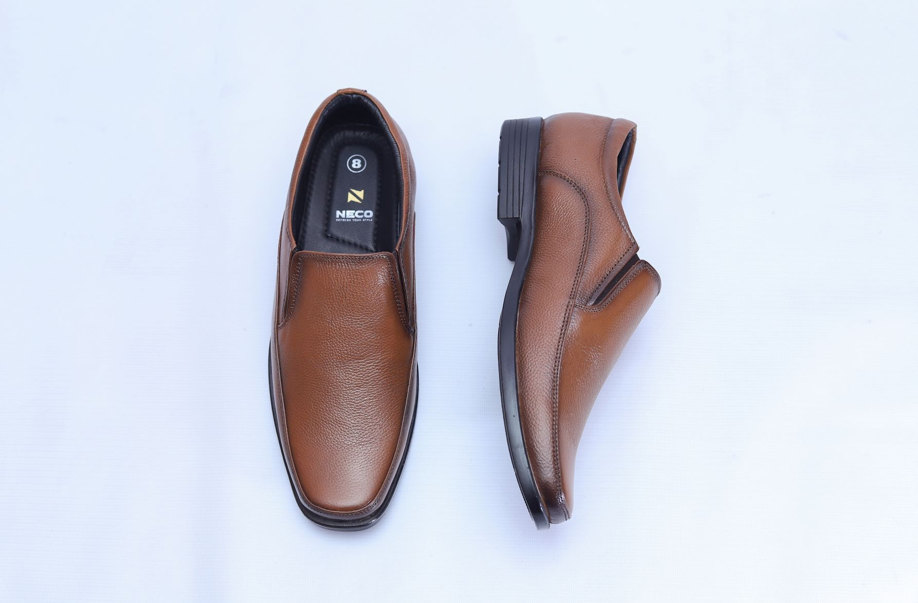 NECO High -Top TAN Genuine Leather Shoes For Men's ( 3203 )