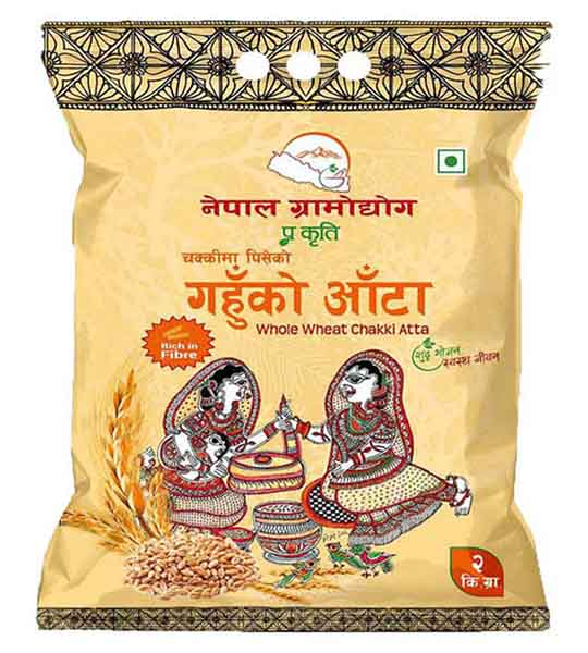 Nepal Gramodhyog Whole wheat Chakki Atta 2kg