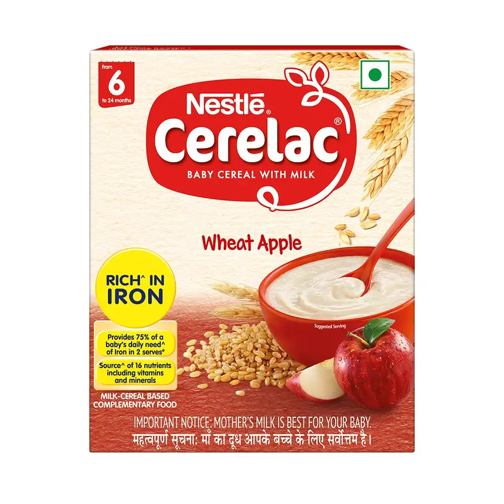 Nestle Cerelac Wheat Apple Baby Cereal 300 Gm