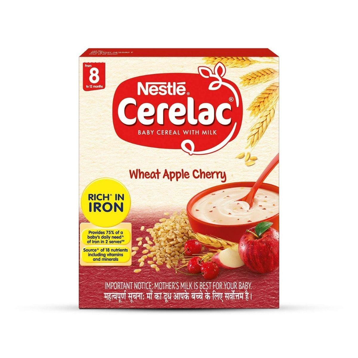 Nestle Cerelac Wheat Apple Cherry Baby Cereal 300 Gm