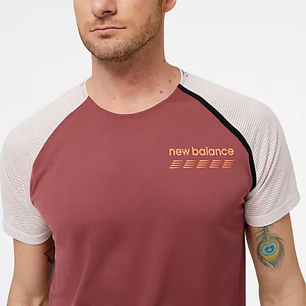 New Balance Accelerate Pacer Short Sleeve Mt31241 WAD