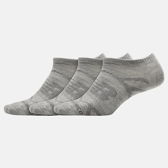 NEW BALANCE Unisex Flat Knit No Show Socks 3 Pack-LAS03223LGH