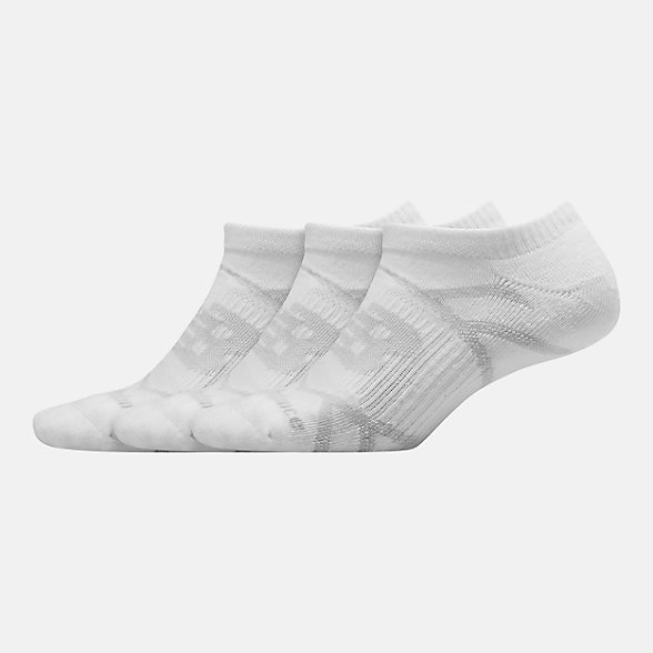 NEW BALANCE Unisex Performance No Show Socks 3 Pack-LAS61123WT