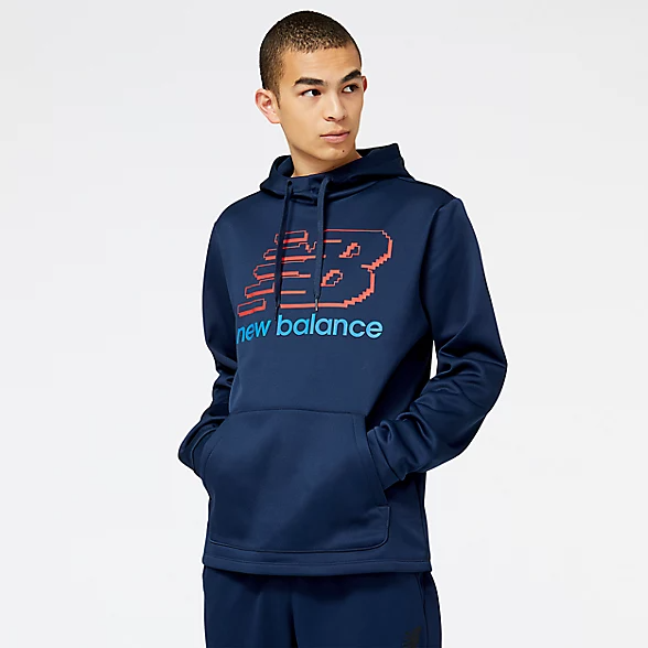 NEW BALANCE Men's Tenacity Performance Fleece Pullover Hoodie-MT23021NGO