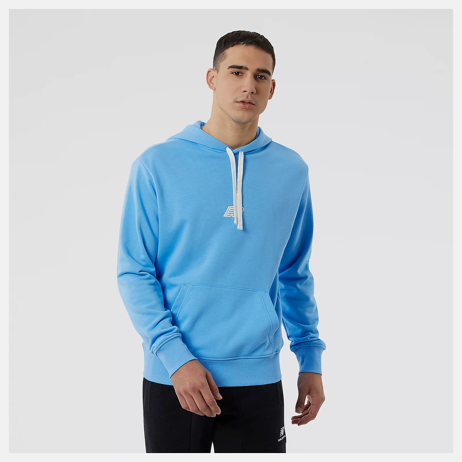 NB Essentials Fleece Hoodie-Blue-XL
