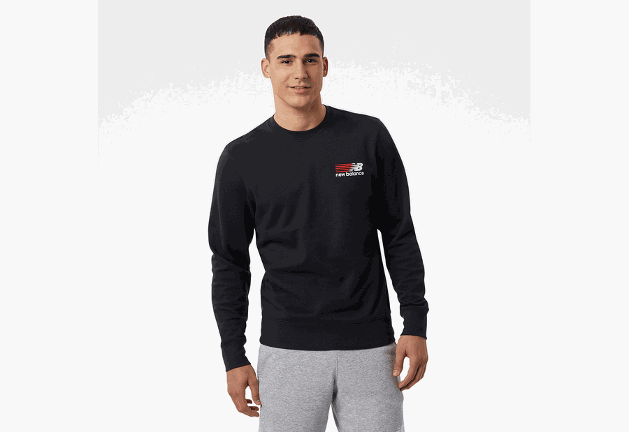 Men's New Balance sweatshirt MT23903BK - black 'M"