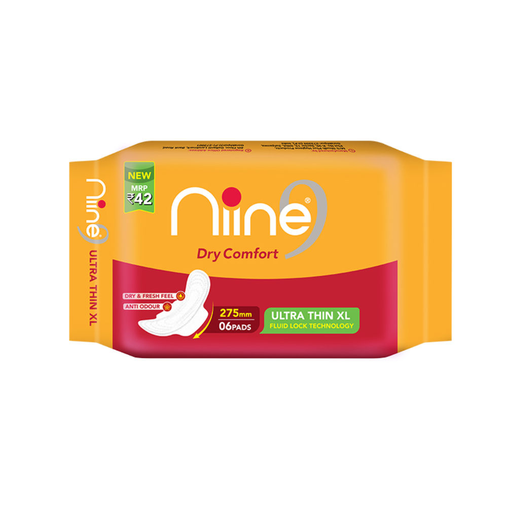 Nine Dry Comfort Sanitary Napkin Ultra Thin XL - 275 Mm