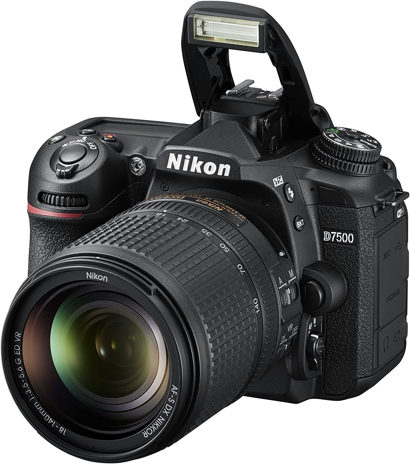 Nikon D7500 20.9MP DSLR Camera with AF-S DX NIKKOR 18-140mm f/3.5-5.6G ED VR Lens, Black