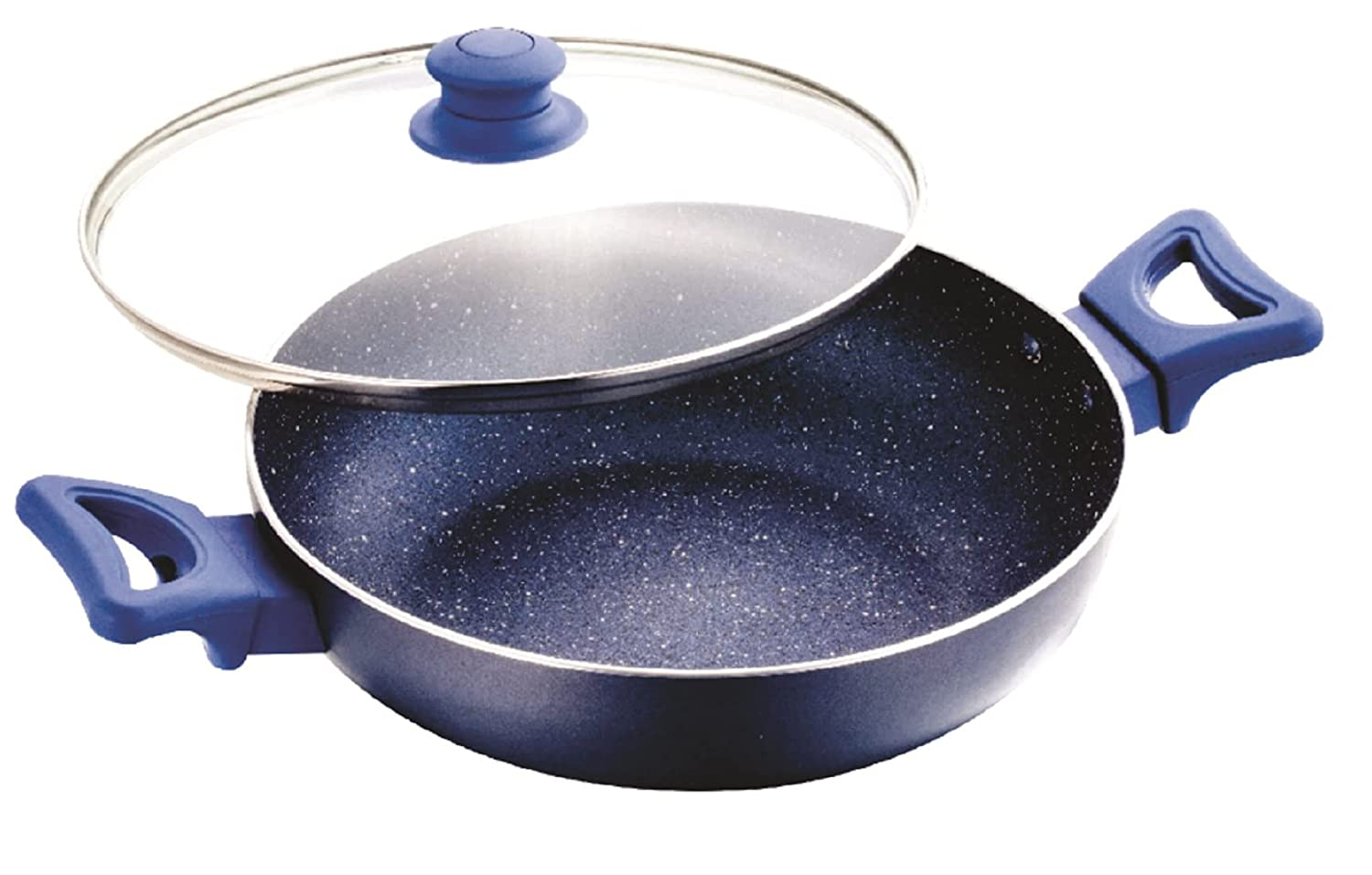 UCOOK Cookware Platinum Non Stick Kadhai Induction Compatible- speckle finish 240mm/3mm/1.8lt