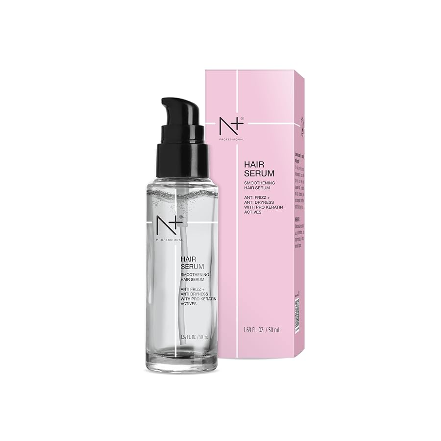 N Plus Hair Serum 50ml - For Smoothening Hair, Anti Frizz and Anti Dryness With Pro Keratin Actives