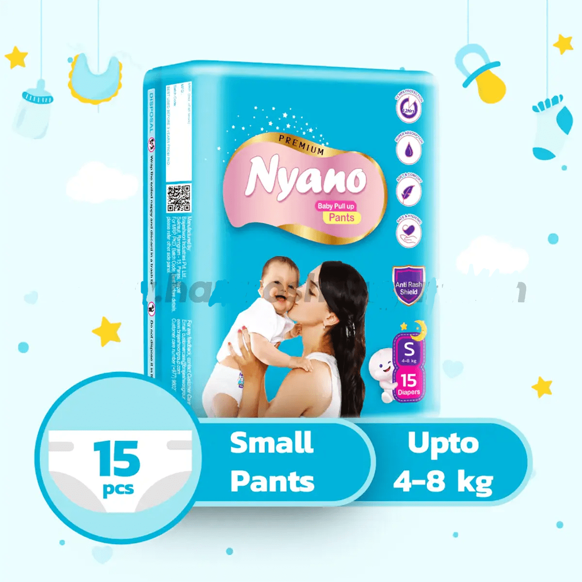 Nyano Premium Baby Diaper Pants S-15