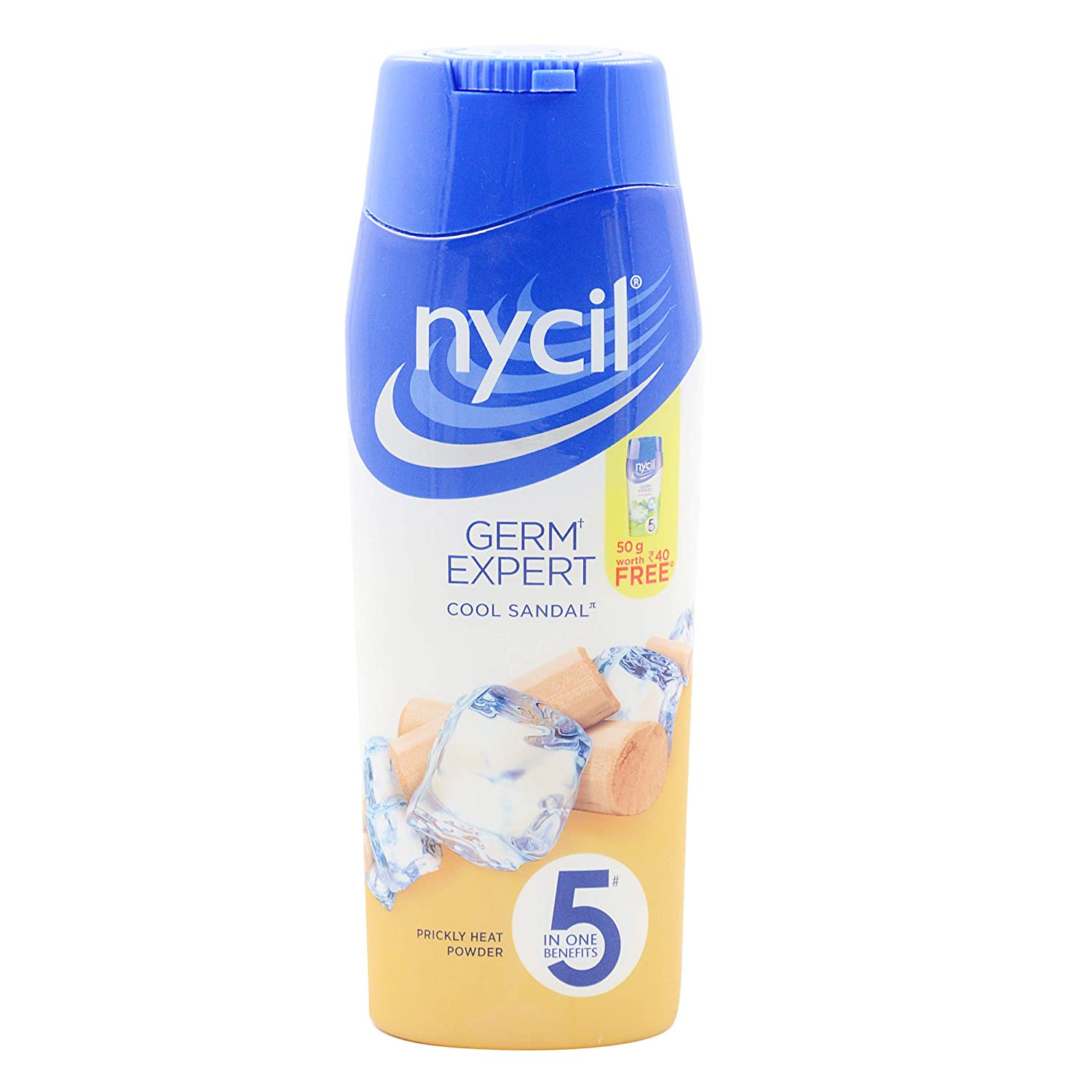 Nycil Germ Expert Cool Sandal Prickly Heat Powder, Pack of 150 gm